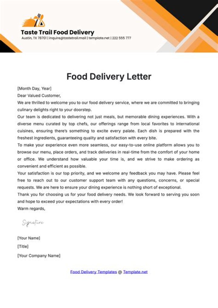 delivery letter Doc Template pdfFiller