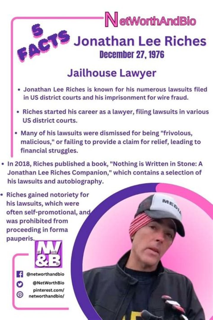 Discover The Staggering Net Worth Of Jonathan Lee Riches