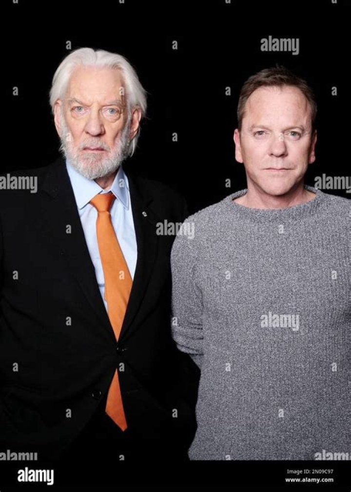Kiefer Sutherland stands alongside his dad Donald at LA screening of