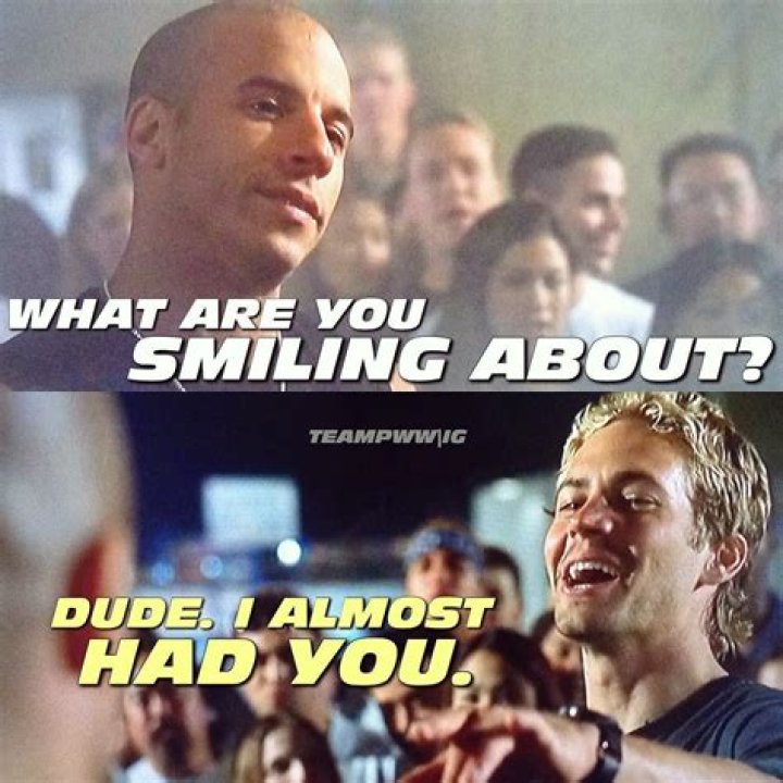 Paul Walker “Dude, I almost had you” Vinyl Sticker Blunt.One